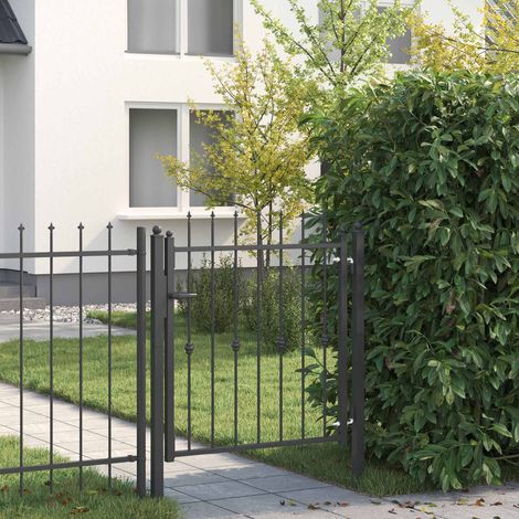 vidaXL Cancello per recinzione HORST 100 x 100 cm Metallo Nero