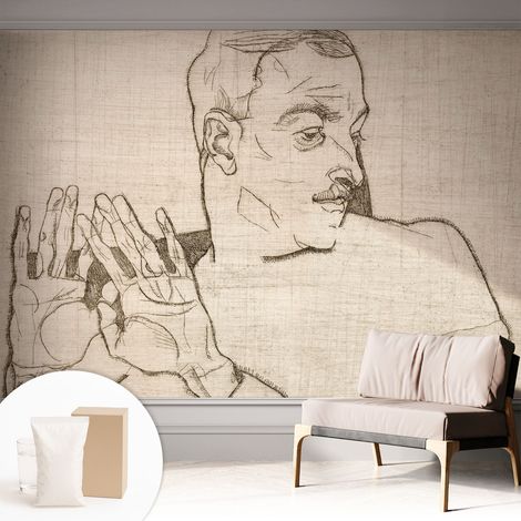 Newroom Tapete Dekorative Vliestapete mit Kleber Modern für Wohnzimmer Schlafzimmer Ausdrucksstarke Figur 312x219 cm (1/5)