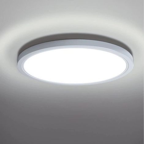 MINKUROW 20w 890lm Led Lámpara De Techo, 6500k Blanco Frío Moderna Lámpara De Techo Redonda Para Baño, Impermeable Ip54 Lámpara De Techo Delgada Para Cocina Sala De Estar Pasillo Dormitorio Balcón (1/5)