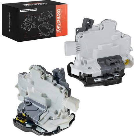 Cerradura de puerta delantera, mecanismo eléctrico, 7 contactos, compatible con AUDI y PORSCHE, sistema de cierre centralizado, metal resistente. (1/5)