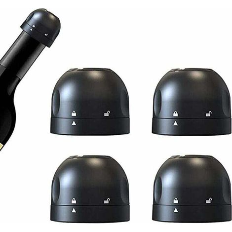 4 pièces de bouchon d'étanchéité de champagne, cadeau compagnon de diffusion en direct, mini bouchon de vin mousseux en silicone, bouchon d'étanchéité (1/4)