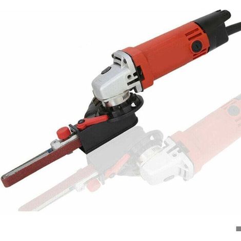 Ensoleille – Ponceuse à bande pour meuleuses d'angle 115/125 – Puissance 800W – Largeur bande 15mm – 3 bandes abrasives incluses – (1/4)