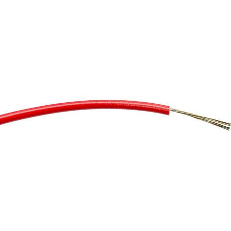Fil électrique RS PRO BS4808 0,2 mm² 24 AWG, 1 kV c.a., PVC Rouge, 100m ( Prix pour Bobine de 100 )