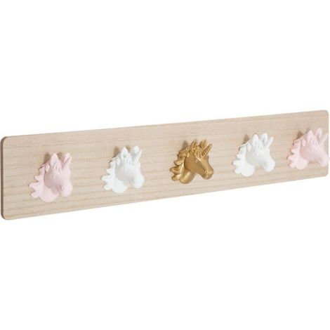 Patère Murale Licorne 55cm Naturel (1/2)