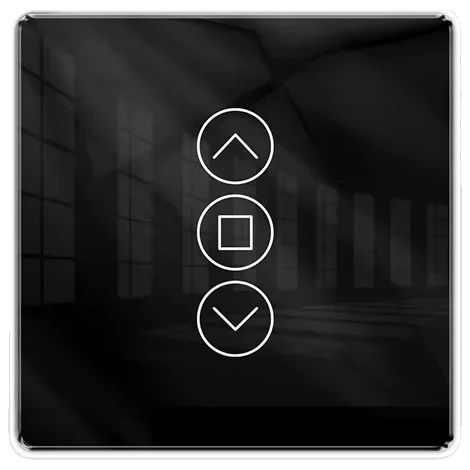 Interruttore per tende, controllo intelligente, compatibile con controllo vocale, 3 pezzi, nero (1/2)