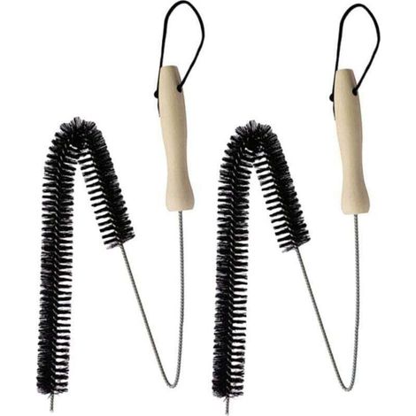 2 Pièces Brosse de Nettoyage Machine à Laver Nettoyeur de conduits de sécheuse Brosse de, XU,Nettoyage pour appareils électroménagers Brosse Anti-Peluches brosses à tuyaux Longs Bois(72cm) - KZQ (1/4)