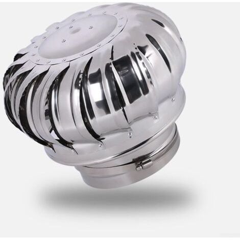 Chapeau de cheminée rotatif en acier inoxydable – Ø 160 mm – Protection contre la pluie et les courants d'air – Installation facile