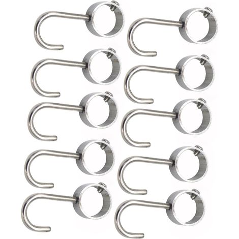Lot de 10 crochets de suspension en acier inoxydable épais
