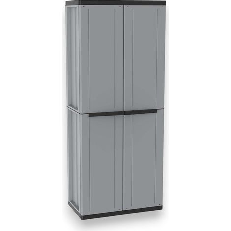 68x37xH164 cm armario todo estante de resina para exterior con 4 estantes y 2 puertas J-Line 268 Terry