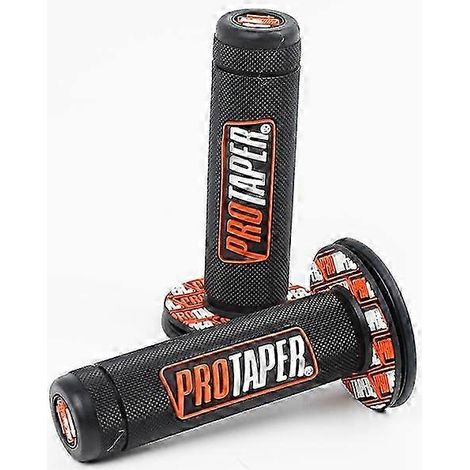 Poignées de guidon Protaper en caoutchouc 7/8" (22 mm et 24 mm) pour moto, dirt bike et pit bike, double densité, orange PRO 25-26 pouces. (1/5)