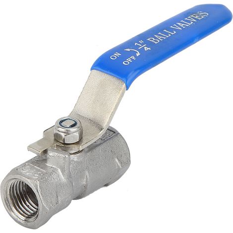 Vanne à bille monobloc en acier inoxydable type 201, filetage femelle BSP (G1/4" (DN8)) (1/5)