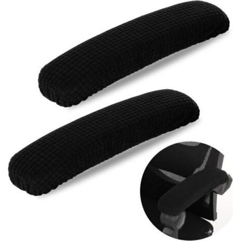 Housse d'accoudoir pour chaise de bureau – Polyester élastique – Longueur 23-40 cm – Largeur 10-18 cm – Confort optimal pour coudes