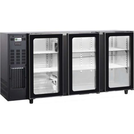 Arrière Bar Professionnel avec Groupe Logé 347 Litres - 3 Portes Vitrées - AFI Collin Lucy