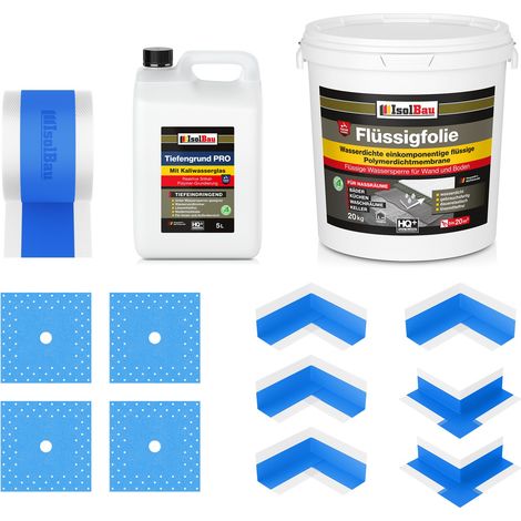 Kit de joint Dichtset 410B Liquid Foil 20 kg TF PRO 5 L Ruban adhésif 20 m 4 coins 4 manchettes (1/5)