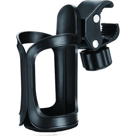 Flaschenhalter – Fahrradflaschenhalter – Universal-Becherhalter – Mountainbike – Fahrrad – Universal-Becherhalter für Fahrräder – Trolleys oder Rollatoren – Schwarz (1/5)