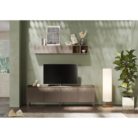 Meuble TV moderne 241 cm bronze/mercure Tristan (1/4)