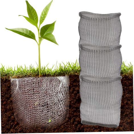 4 Pièces Panier de Protection des Racines - 35x35 cm, Panier en Fil de Mouche en Acier Inoxydable Sac en Filet de Protection des Racines Plante Treillis métallique Arbre à Fleurs (1/5)