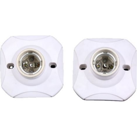 Portalámparas de techo con rosca E27, 6 unidades, CA 220-240 V, para bombillas LED, base de luz de techo, base E27 (1/4)