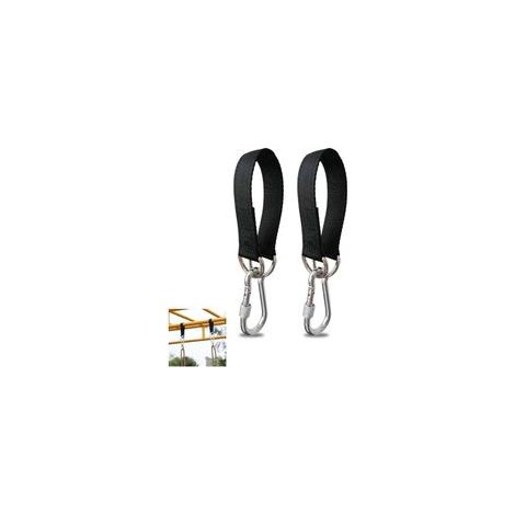 Set di 2 cinghie di sospensione resistenti da 50 cm per altalena da albero con moschettone di sicurezza, compatibili con sedili per amaca e sacchi di sabbia. (1/5)