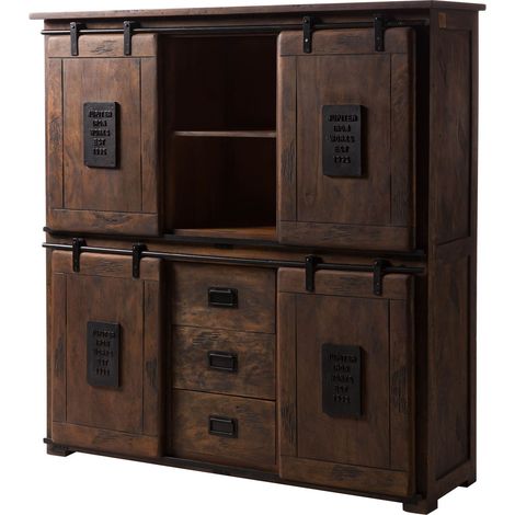 Armoire en bois de manguier huilé RAILWAY 425