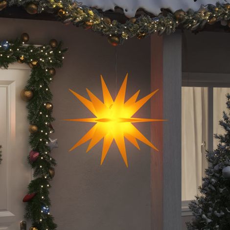 Lumières de Noël avec LED 3 pcs pliable jaune 100 cm (1/5)