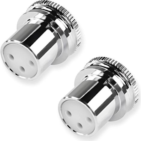 Lot de 2 Capuchons Anti-poussière XLR Femelle, Capuchons de Protection pour Prise Femelle XLR, Capuchons réducteurs de Bruit, Capuchons de Protection Contre la poussière XLR plaqués Rhodium (1/4)