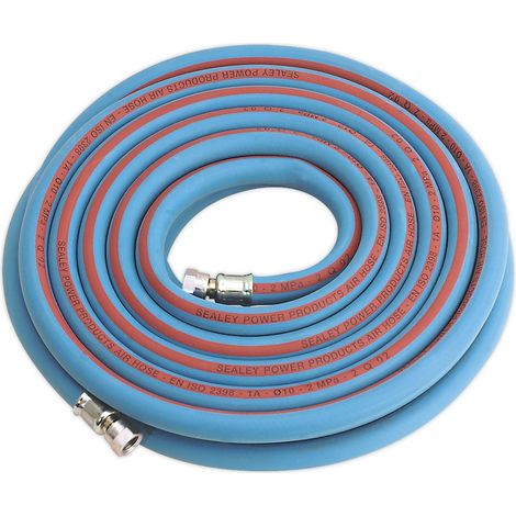 Sealey Air Hose 10m x �10mm with 1/4BSP Unions Extra-Heavy-Duty AH10R/38 (1/3)