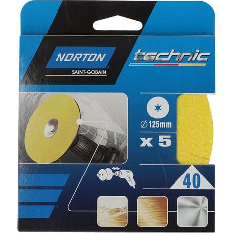 NORTON - Disque OBLONG 125x12 grain 40
