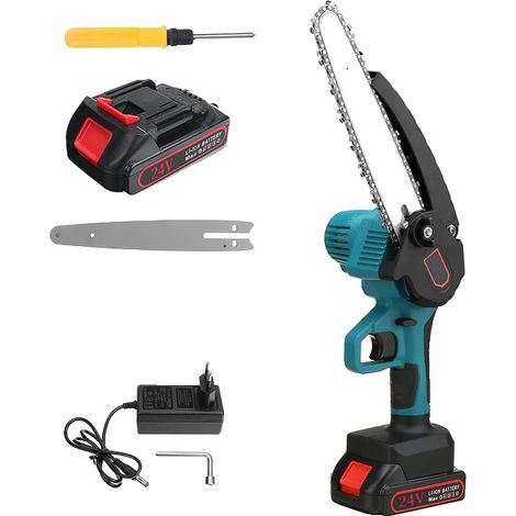 Motosierra a batería, versátil para uso en exteriores, 1 batería (1/2)