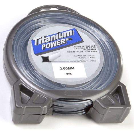 Fil débroussailleuse Carré 3 mm x 9 m Titanium Power (1/5)