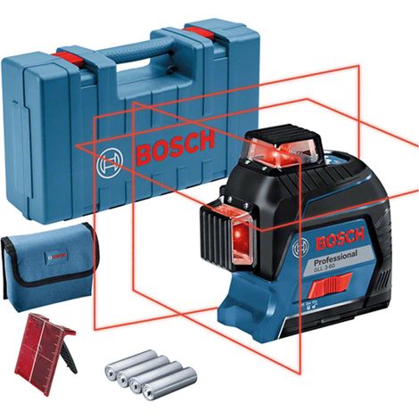 BOSCH GLL 3-80 AA batteries Cross line laser
