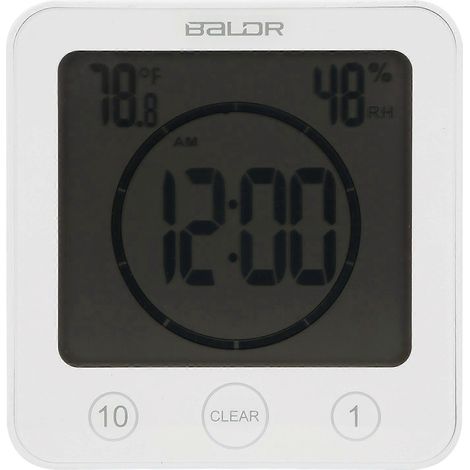 Digitales Thermometer mit Display, weiß, wasserdicht, für den Außenbereich und den Garten, inklusive Haken