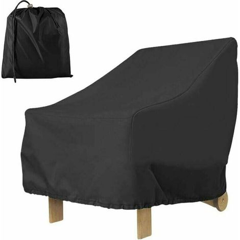 Funda de protección para muebles de jardín 80 × 85 × 91 cm, funda impermeable y resistente a los UV, anti-viento y resistente a los rayos UV, lona para sillas de jardín, sillas apilables, sillas de ba (1/5)