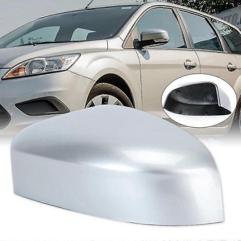 Außenspiegelabdeckung für Ford Focus MK2 MK3 Mondeo 2008–2017, silberfarben, links