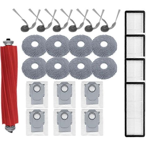 Filtre pour aspirateur brosse pour aspirateur Filtre de brosse pour aspirateur filtre de 25PCS Brosse HEPA Filtre Serpillière Cloth Sac à poussière pour Roborock QV 35A/QV 35S/QR 798/QR 598 Aspirateur (1/5)