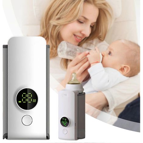 Chauffe-biberon portable, idéal pour les voyages, étanche, avec contrôle précis de la température et écran LCD, et une longue autonomie pour un maintien au chaud constant. (1/5)