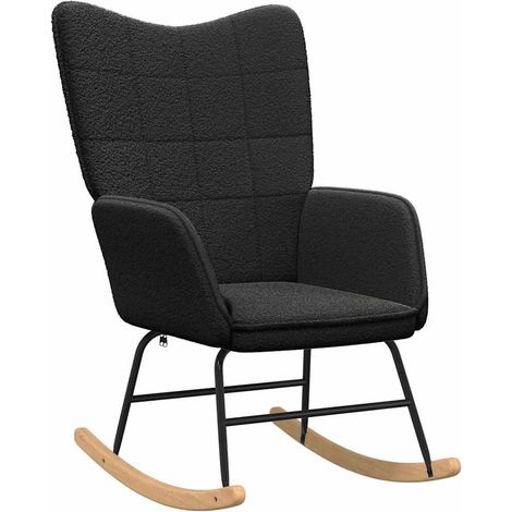 Fauteuil de Salon，Chaise，Fauteuil relaxant Noir 61 x 78 x 98 cm tissu CFW563906 (1/5)