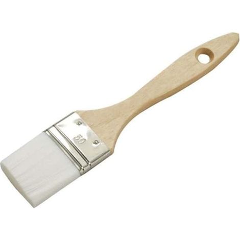 12 1 Pincel Cola de Bacalao para Limpiar con Fibra de Nylon Mango de Madera 30 mm - Outifrance