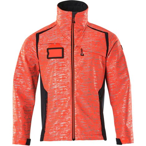 Mascot Softshelljacke mit Reflexeffekte 19202 Gr. XL Hi-vis rot/schwarzblau (1/5)