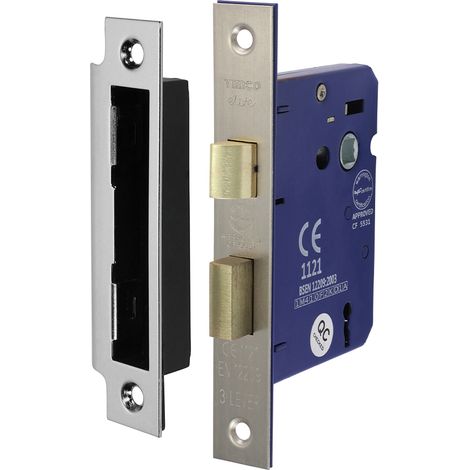 TIMCO 3 Lever Satin Nickel Mortice Sashlock 78mm Case 58mm Backset