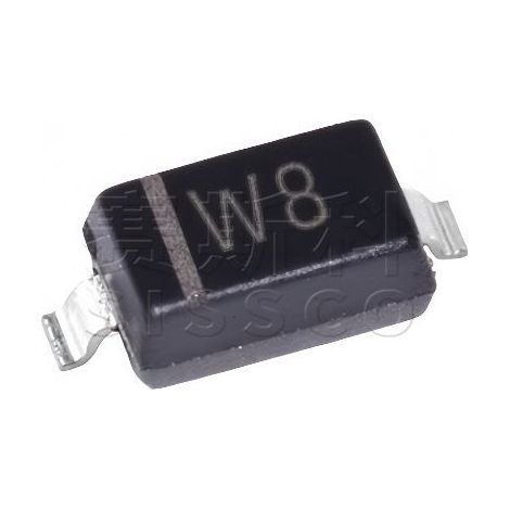 Changdian BZT52C5V1, sérigraphié W8, boîtier SOD-123, diode régulatrice de tension à montage en surface de 0,5 W et 5,1 V, puce de composant électronique, 5 unités expédiées.
