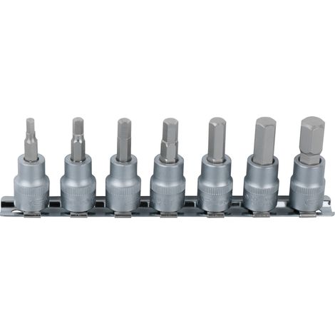 KS Tools 1/4" Bit-Stecknuss-Satz Innensechskant, 7-teilig2,5-8mm