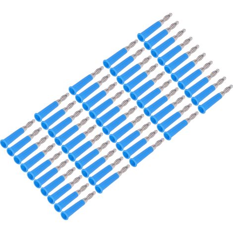 Lot bleu 50x Fiche banane ABS zinc soudable pour haut-parleur prise 4mm connecteur lanterne (1/5)