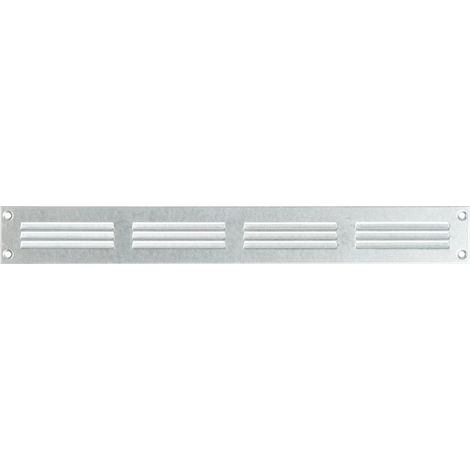 1 - Grille D'Aération - Registre De Ventilation - Acier Galvanisé Avec Moustiquaire - Pour Mur Et Plafond - Gris - 40x5cm (1/5)