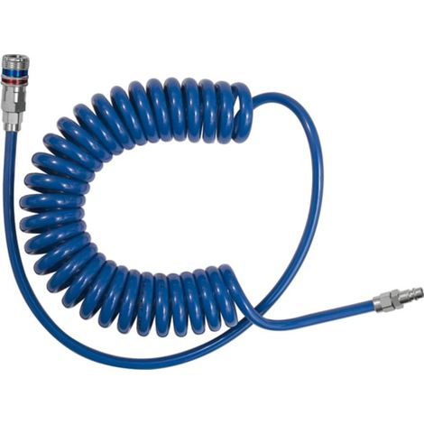 Riegler Spiralschlauch-Sicherheitskupplung-Set, PUR, Schlauchdurchmesser 12x8, 2,0 m (1/2)