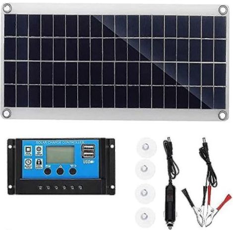 Kaelt - Kit panneau solaire 300 W 12 V avec chargeur de batterie et contrôleur 10 A-60 A - 11 (1/5)