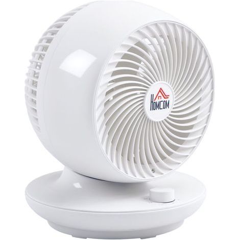Ventilador de escritorio portátil con tres velocidades, oscilación de 70°, inclinación de 90°, ideal para el hogar y la oficina, color blanco y negro. (1/5)