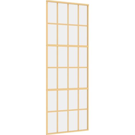 Maison Exclusive - Schiebetür Golden 76x205 cm ESG-Klarglas und A