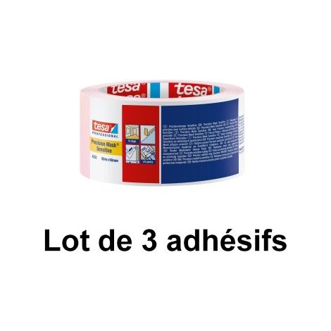 Adhésif de masquage de précision, surfaces sensibles, 50 mm x 50 m - tesa® 4333