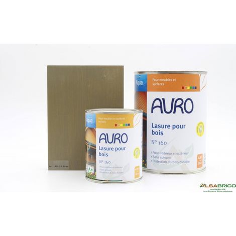 Lasure pour bois n°160 AURO, Grise - (1/3)